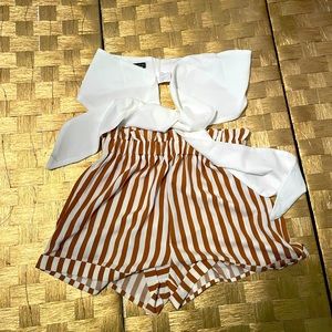 Brand Shein, S, Gold/White